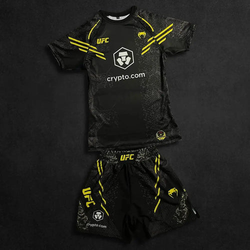 UFC New Octagonal Cage Fighting Night Men's and Children's MMA Loose Breathable Speed Drying Boxing Training Sports Set KronoSport