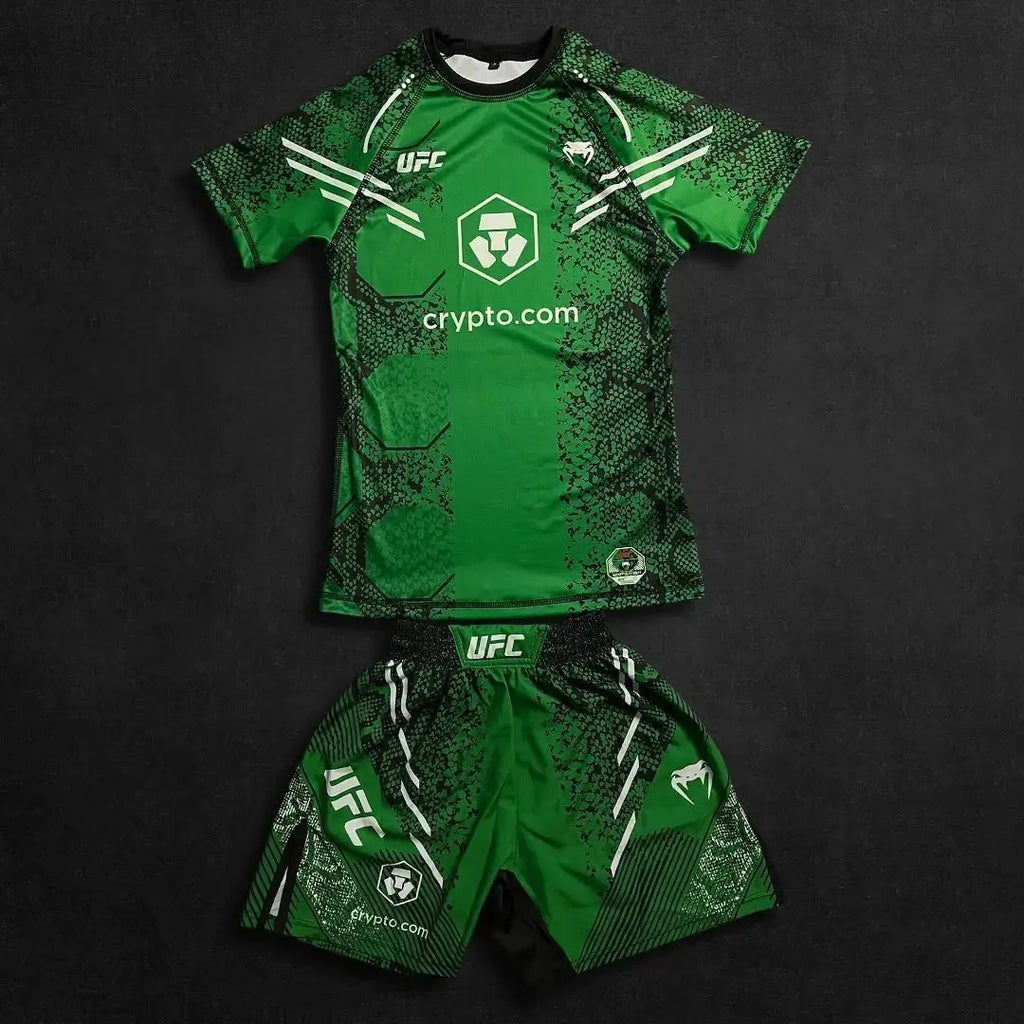 UFC New Octagonal Cage Fighting Night Men's and Children's MMA Loose Breathable Speed Drying Boxing Training Sports Set KronoSport