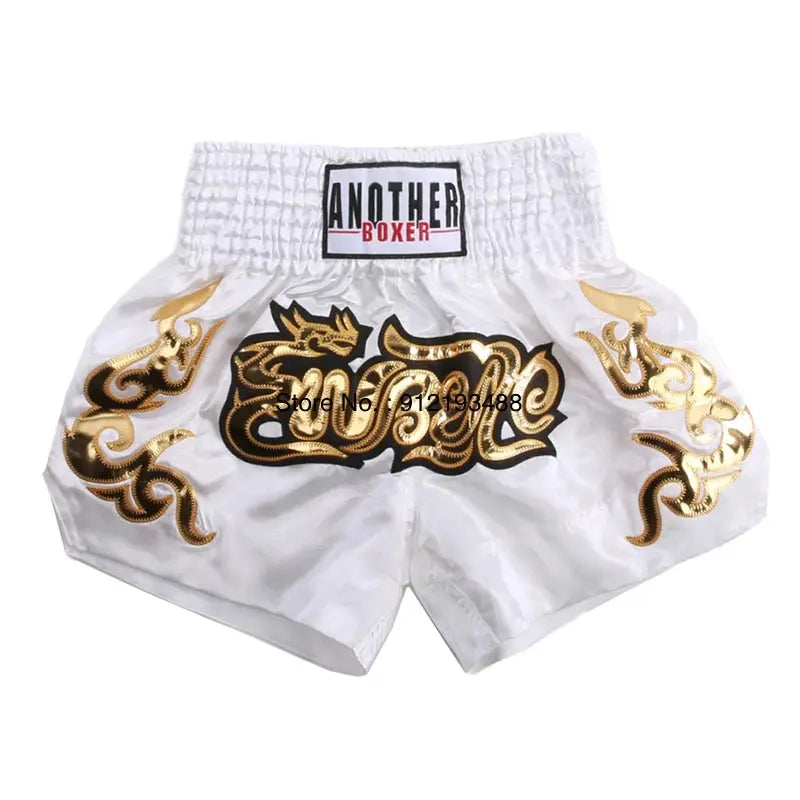 Muay Thai Shorts 2024 New Boxing Shorts Women Men Child Embroidery Kickboxing Training Pants Sanda Martial Arts Fight Equipment KronoSport