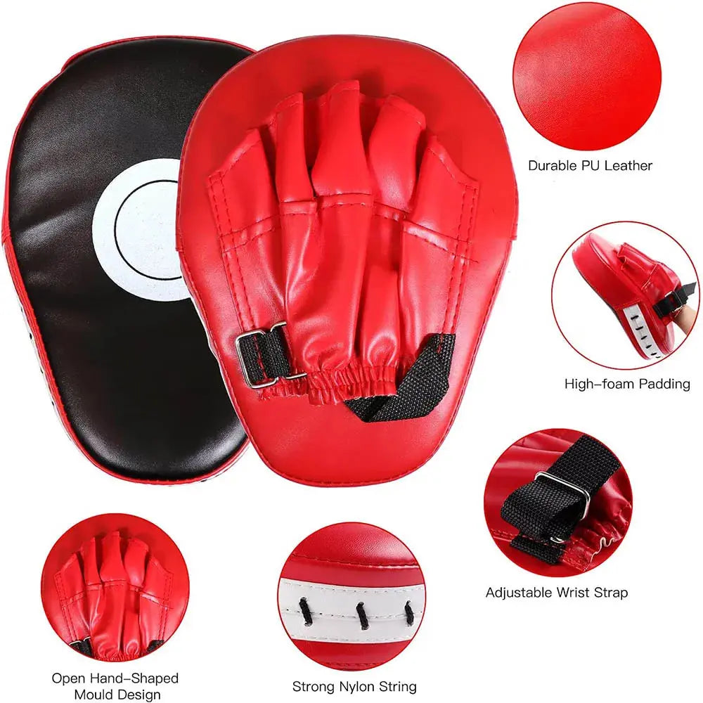 Boxing Foot Target, Leather Hand Target Pads, MMA Muay Thai Pads for Kicking Taekwondo, Kids Adults Boxing Training Equipment KronoSport