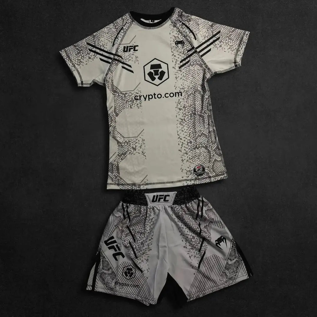 UFC New Octagonal Cage Fighting Night Men's and Children's MMA Loose Breathable Speed Drying Boxing Training Sports Set KronoSport