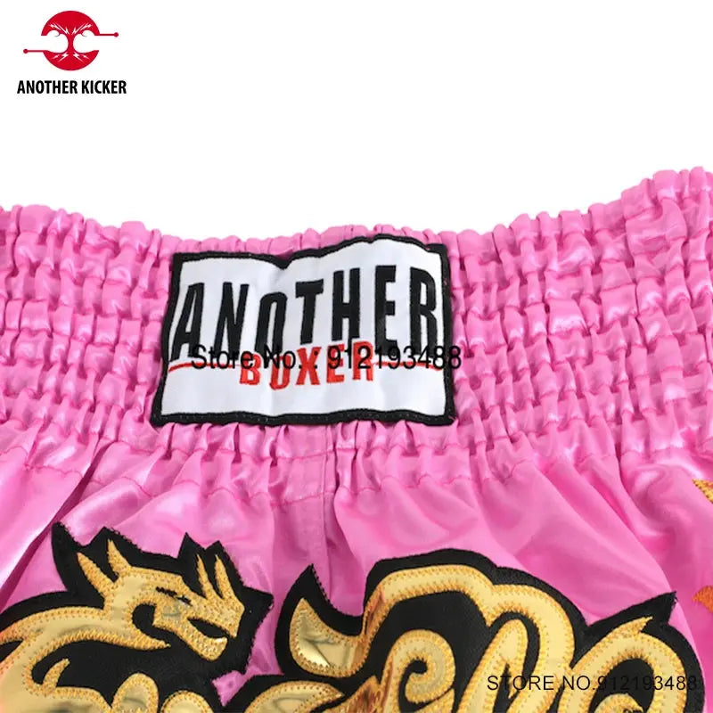 Muay Thai Shorts 2024 New Boxing Shorts Women Men Child Embroidery Kickboxing Training Pants Sanda Martial Arts Fight Equipment KronoSport