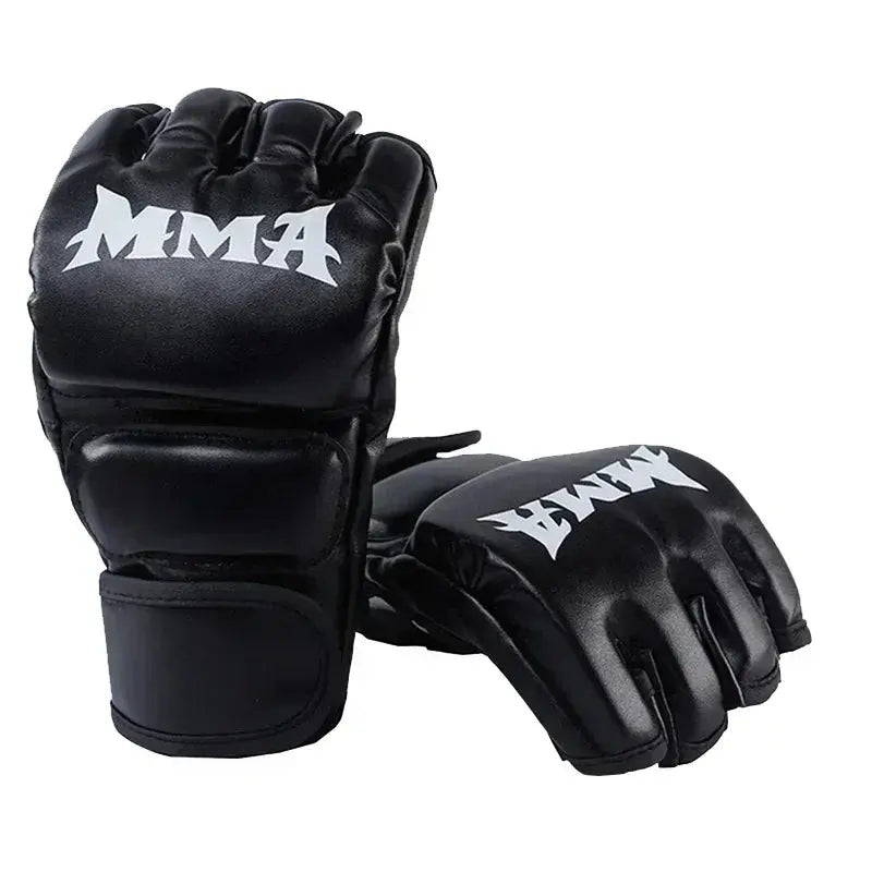 Professional Boxing Training Gloves Half Finger Leather Cushion for Adult Sanda Boxing UFC Training Sandbag Knuckles KronoSport