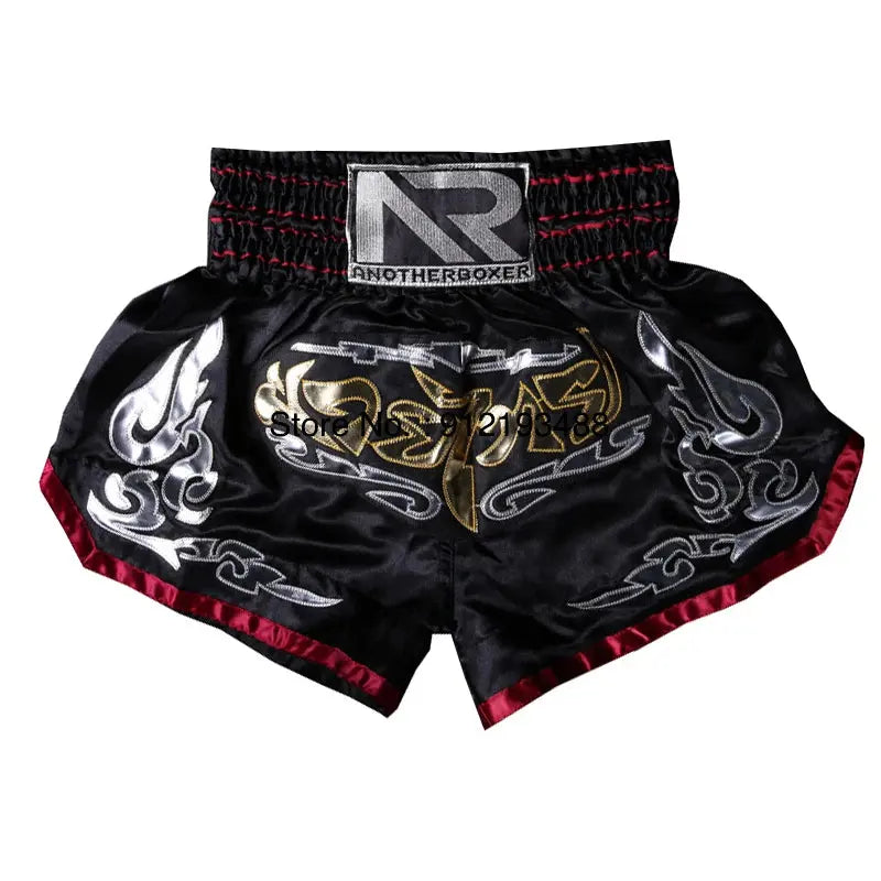 Muay Thai Shorts 2024 New Boxing Shorts Women Men Child Embroidery Kickboxing Training Pants Sanda Martial Arts Fight Equipment KronoSport