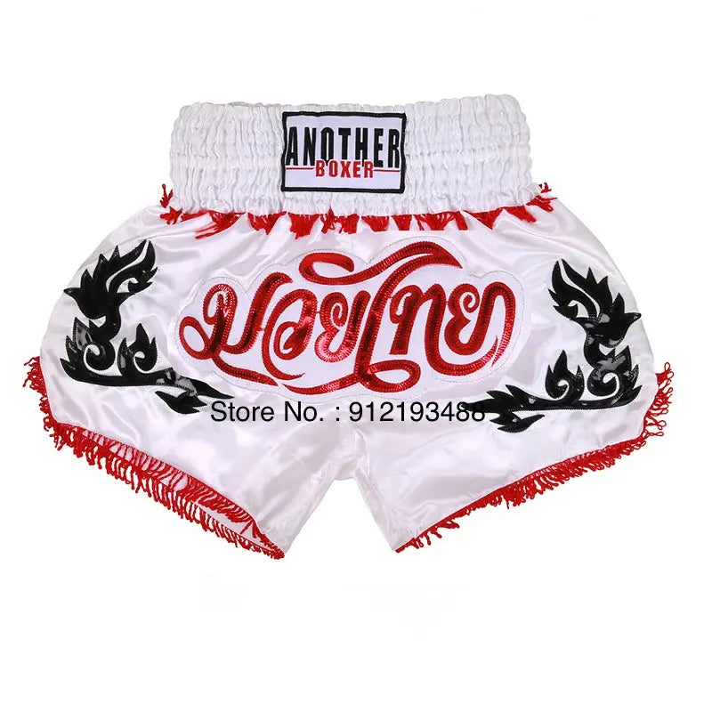 Muay Thai Shorts 2024 New Boxing Shorts Women Men Child Embroidery Kickboxing Training Pants Sanda Martial Arts Fight Equipment KronoSport