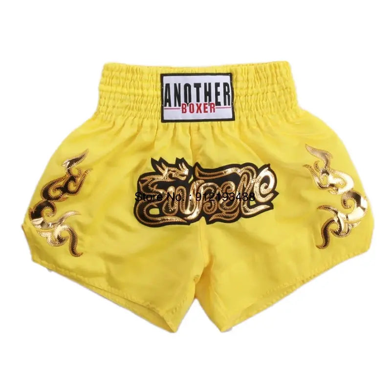 Muay Thai Shorts 2024 New Boxing Shorts Women Men Child Embroidery Kickboxing Training Pants Sanda Martial Arts Fight Equipment KronoSport
