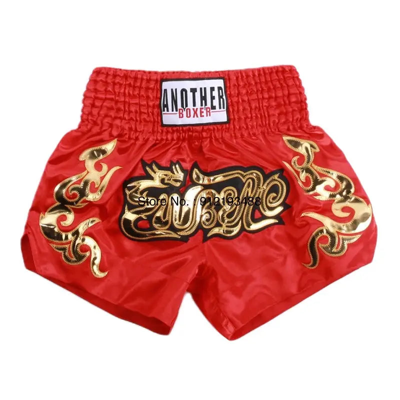 Muay Thai Shorts 2024 New Boxing Shorts Women Men Child Embroidery Kickboxing Training Pants Sanda Martial Arts Fight Equipment KronoSport
